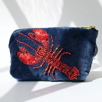 Velvet Beaded Lobster Coin Purse, 2 of 3