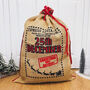 Santa Mail Eco Jute Christmas Sack Christmas Gift Sack, thumbnail 2 of 8