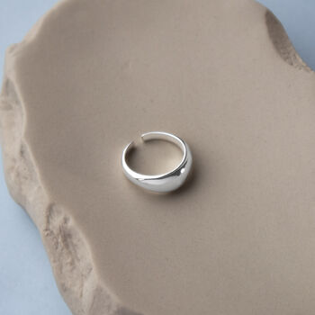 Chunky Sterling Silver Wave Ring, 4 of 7