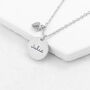 Personalised Summer Style Heart And Disc Necklace, thumbnail 8 of 9