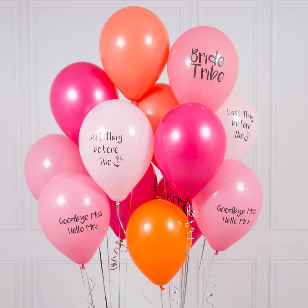 Pack Of 14 Hen Party Balloons, 1 of 3