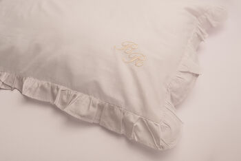 Personalised Embroidered Ruffle Pillow Cover, 4 of 9