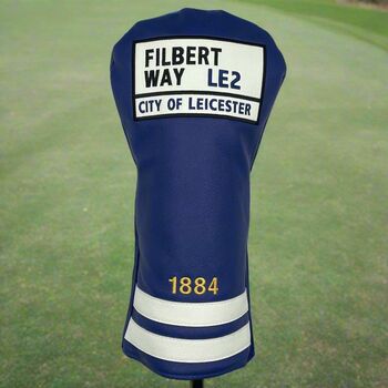 Leicester Filbert Way Golf Driver Headcover, 2 of 3