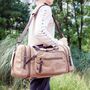 Canvas Holdall Duffel With Side Pockets, thumbnail 4 of 12