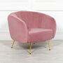 Pink Velvet Armchair, thumbnail 1 of 5