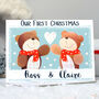 Personalised Bear Couple 1st Christmas Card, thumbnail 1 of 3