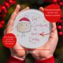 First Christmas As Daddy Personalised Glass Drink Coaster, thumbnail 2 of 2