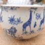 Open Sugar Bowl In Blue Safari Design, thumbnail 5 of 7