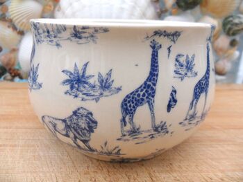 Open Sugar Bowl In Blue Safari Design, 5 of 7