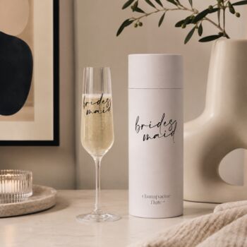 Bridesmaid Champagne Flute With Gift Box, 4 of 5