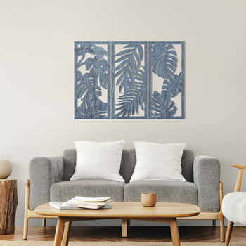 Framed Wooden Leaves Tropical Oasis Wall Decor, 12 of 12