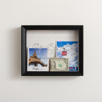 Personalised Three Globe Travel Memory Frame, 8 of 10