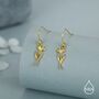 Sterling Silver Lily Flower Drop Earrings, thumbnail 6 of 11