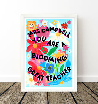 Colourful Personalised Thank You Teacher Print, 3 of 6