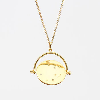 Personalised Gold Plated Constellation Spinner Necklace, 2 of 4