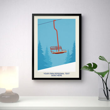 Personalised Vintage Chairlift Poster, 2 of 5