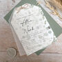 Willow Vellum Tag Wedding Invitations, thumbnail 1 of 6