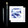 Four Hand Painted Greeting Cards 'Abstract Eleven', thumbnail 1 of 4