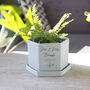 Personalised Wedding Hexagon Plant Pot Gift, thumbnail 4 of 9