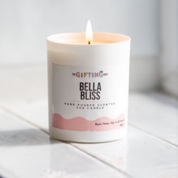 Bella Bliss Soy Wax Candle – Vanilla Floral Musk Home Fragrance, 2 of 6