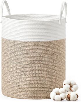Kids Laundry Basket Cotton Rope Hamper, 6 of 6