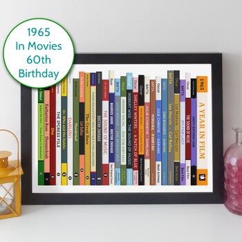 60th Birthday Personalised Print Movie Gift 1965, 10 of 10