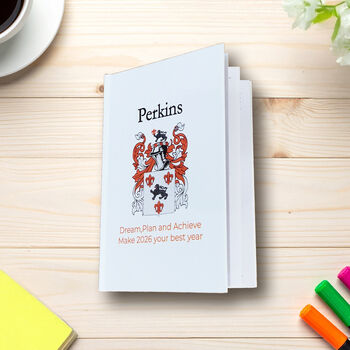 Personalised Family Crest Diary A5, 5 of 6