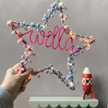 Personalised Star Light Handmade Gift For Children, 5 of 8