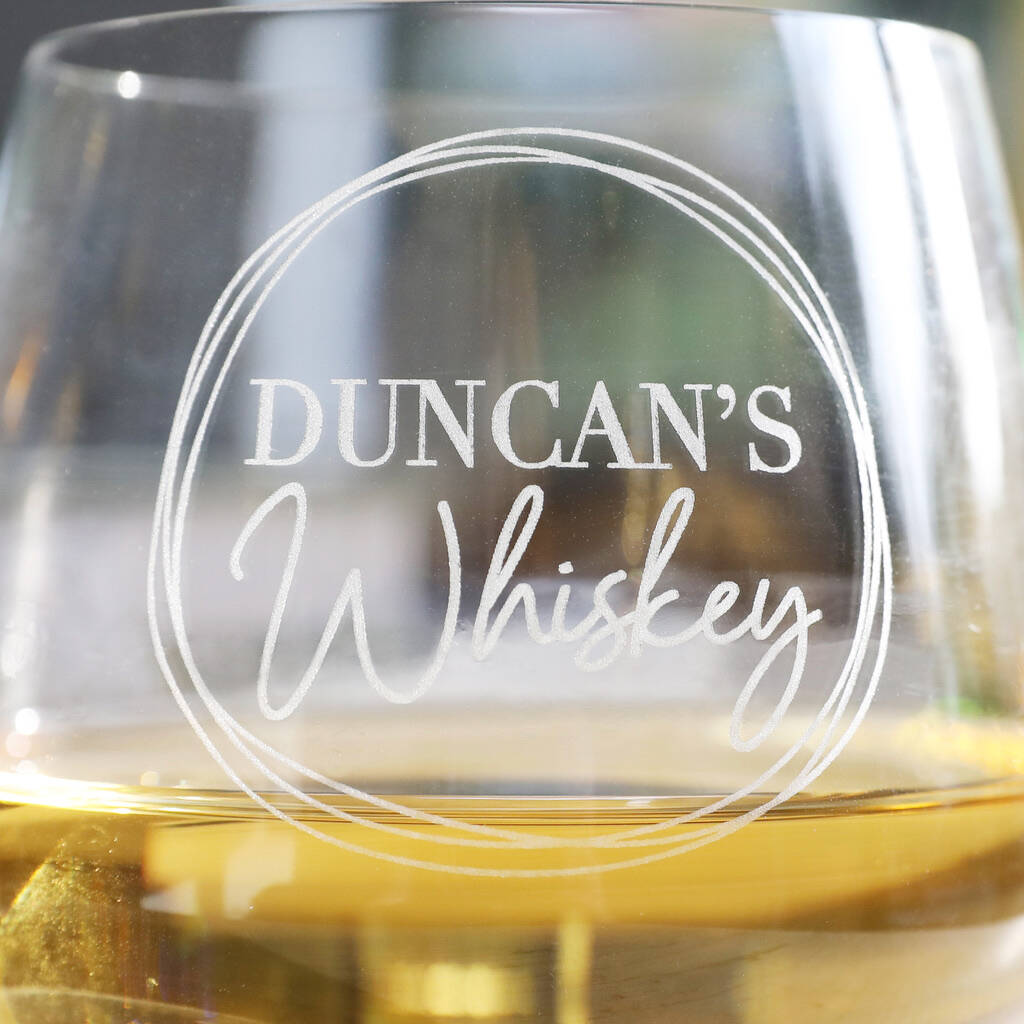 Personalised Name Whiskey Glass By Lisa Angel