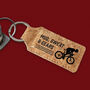 Rectangular Cork Keyring 'Mud Sweat And Gears' | Cyclist | Cycling Gift | Keyring | Novelty, thumbnail 1 of 2