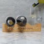 Personalised Couples Birth Flower Bamboo Wine Rack, thumbnail 1 of 2