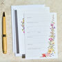 Delicate Flowers Ready To Write Invitations, thumbnail 3 of 12