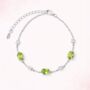 Peridot Bracelet In Sterling Silver And Gold, thumbnail 1 of 12