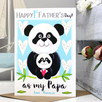 Panda 1st Father's Day Card As Daddy, 4 of 10