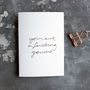 'You Are A Fucking Genius' Rose Gold Foil Card, thumbnail 2 of 3