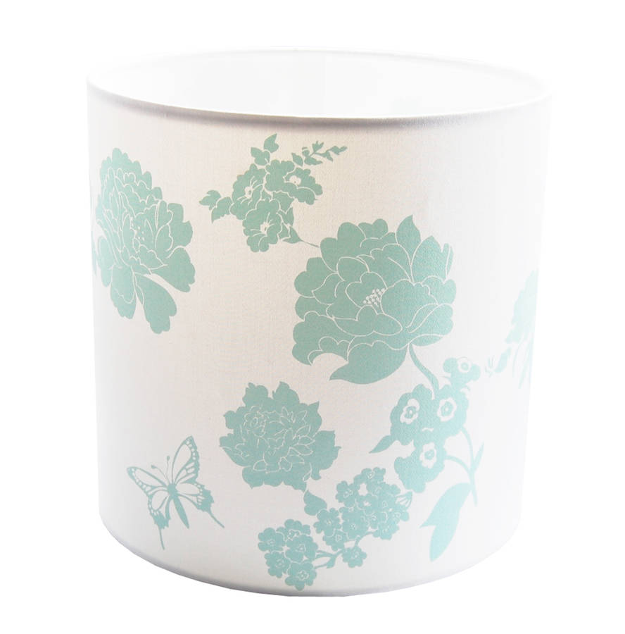 Floral Lampshade, Duck Egg By Laura Felicity | notonthehighstreet.com