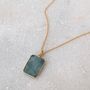 The Rectangle Emerald Necklace, thumbnail 4 of 9