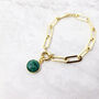 18ct Gold Plated Emerald Quartz Bracelet, thumbnail 1 of 3