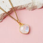 Healing Rainbow Moonstone Gemstone Gold Plated Necklace, thumbnail 2 of 10