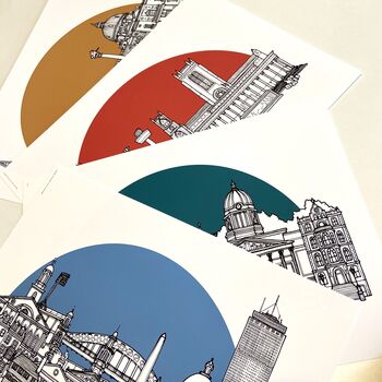 Jersey Skyline Travel Art Print Unframed, 5 of 6