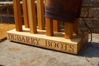 Personalised Wooden Welly Boot Floor Stand, 5 of 5