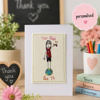 Personalised 'Best Teacher In The World' Card, 2 of 7