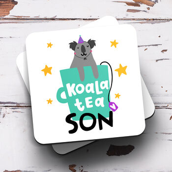 Personalised Birthday Mug 'Koala Tea Son', 3 of 3