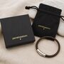 Men's Leather Plait Bracelet With Easy Clasp, thumbnail 8 of 8