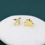 Sterling Silver Mismatched Plane And Cloud Stud Earrings, thumbnail 5 of 11