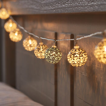 White Ball Moroccan Fairy Lights, 2 of 3