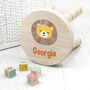 Personalised Cute Lion Kids Wooden Stool, thumbnail 2 of 6