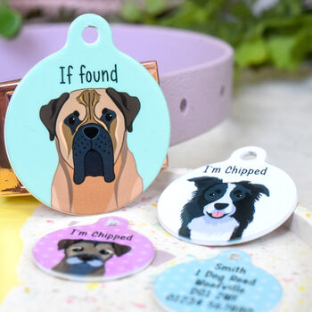 Dog Breed ID Tag Personalised Realistic Illustrations, 12 of 12