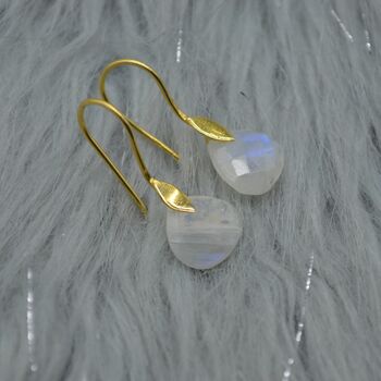 Rainbow Moonstone Or Labradorite Earrings, 4 of 11