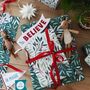 Meredith White Christmas Foliage Wrapping Paper, thumbnail 3 of 7